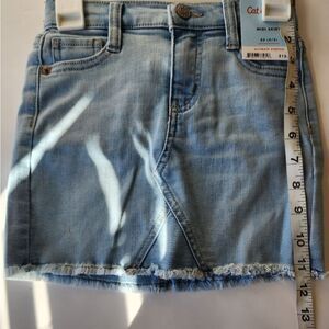 Girls' High-Rise Jeans Skirt -  stonewash